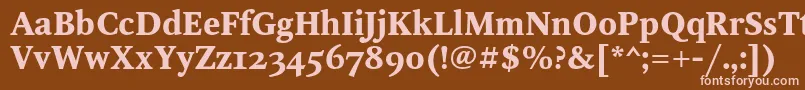Шрифт OctavaoscBold – розовые шрифты на коричневом фоне