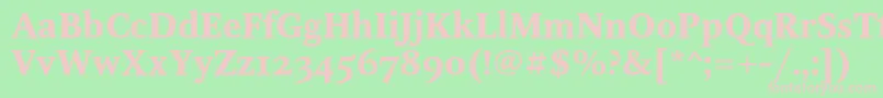 OctavaoscBold Font – Pink Fonts on Green Background