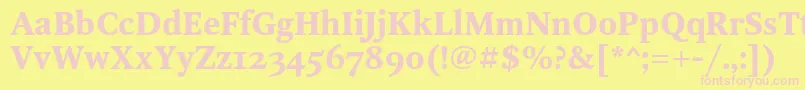 OctavaoscBold Font – Pink Fonts on Yellow Background