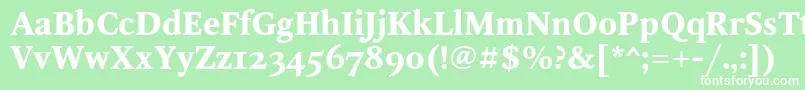 フォントOctavaoscBold – 緑の背景に白い文字