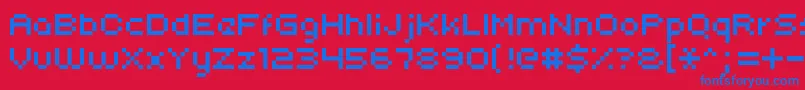 Uni0553 Font – Blue Fonts on Red Background
