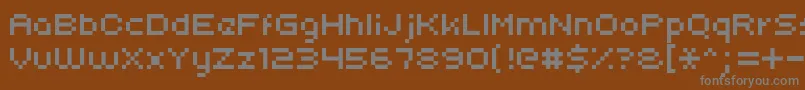 Uni0553 Font – Gray Fonts on Brown Background