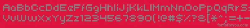 Uni0553 Font – Gray Fonts on Red Background