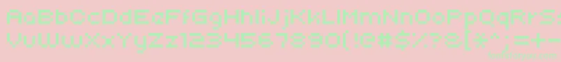 Uni0553-Schriftart – Grüne Schriften auf rosa Hintergrund