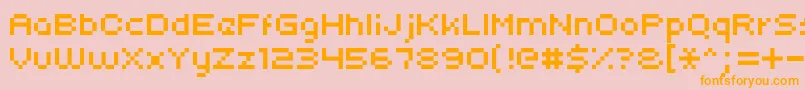 Uni0553 Font – Orange Fonts on Pink Background