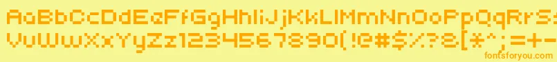 Uni0553 Font – Orange Fonts on Yellow Background