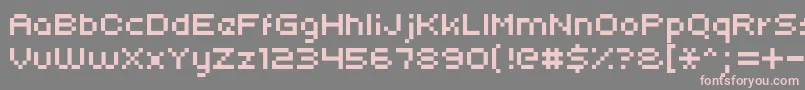 Uni0553 Font – Pink Fonts on Gray Background