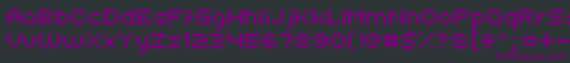 Шрифт Uni0553 – фиолетовые шрифты на чёрном фоне