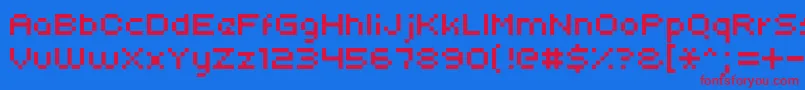 Uni0553 Font – Red Fonts on Blue Background