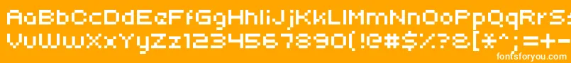 Uni0553 Font – White Fonts on Orange Background