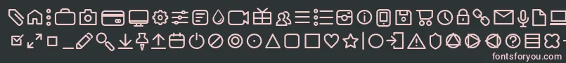 AristotelicaIconsLightTrial Font – Pink Fonts on Black Background