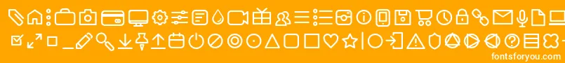 AristotelicaIconsLightTrial Font – White Fonts on Orange Background