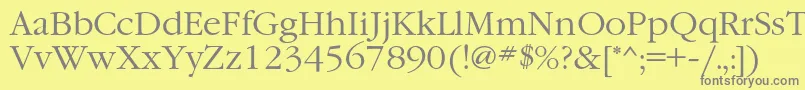 GaramondcLight Font – Gray Fonts on Yellow Background