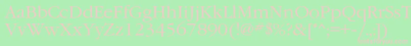GaramondcLight Font – Pink Fonts on Green Background