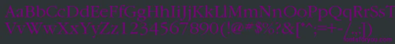 GaramondcLight Font – Purple Fonts on Black Background