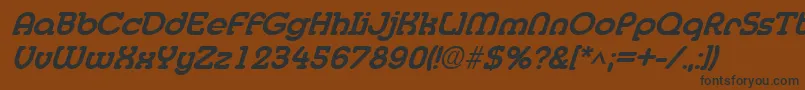 MedflyextraboldItalic Font – Black Fonts on Brown Background