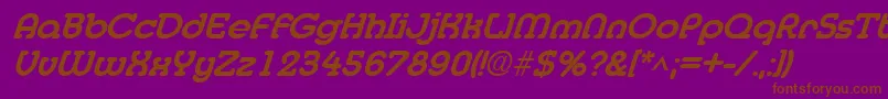 MedflyextraboldItalic Font – Brown Fonts on Purple Background