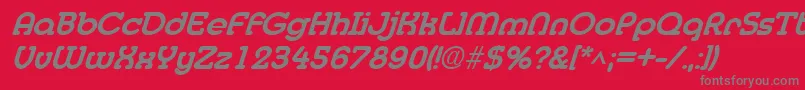 MedflyextraboldItalic Font – Gray Fonts on Red Background