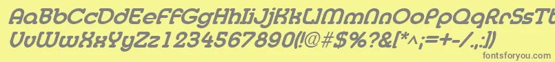 MedflyextraboldItalic Font – Gray Fonts on Yellow Background