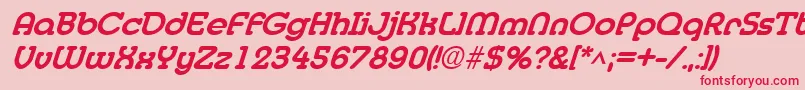 MedflyextraboldItalic Font – Red Fonts on Pink Background