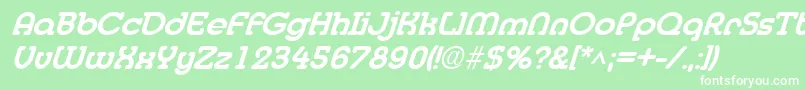 MedflyextraboldItalic Font – White Fonts on Green Background