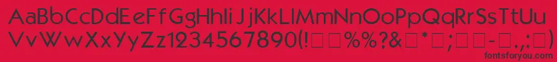 Kabel Font – Black Fonts on Red Background