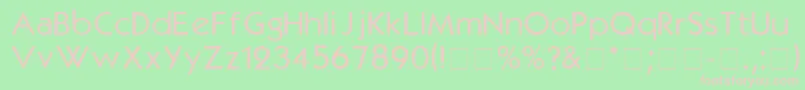 Kabel Font – Pink Fonts on Green Background