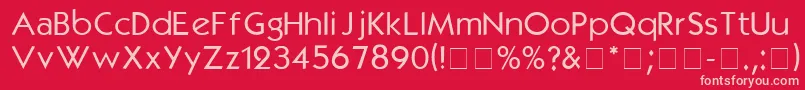 Kabel Font – Pink Fonts on Red Background
