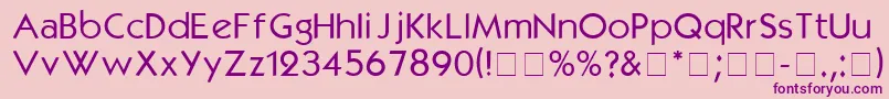 Kabel Font – Purple Fonts on Pink Background