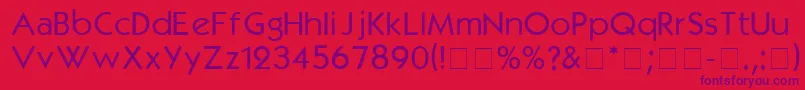 Kabel Font – Purple Fonts on Red Background