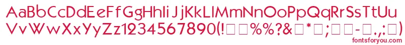 Kabel-fontti – punaiset fontit valkoisella taustalla