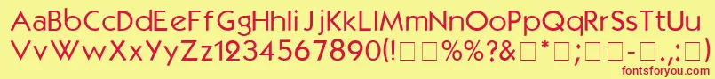 Kabel Font – Red Fonts on Yellow Background