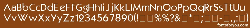 Kabel Font – White Fonts on Brown Background