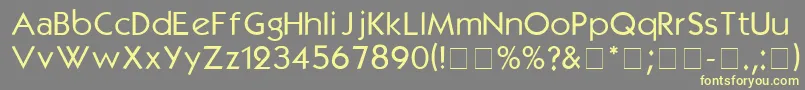 Шрифт Kabel – жёлтые шрифты на сером фоне