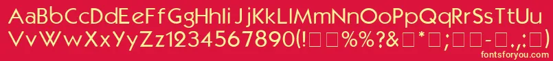 Kabel Font – Yellow Fonts on Red Background