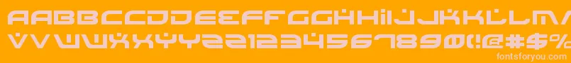 Battlev2 Font – Pink Fonts on Orange Background