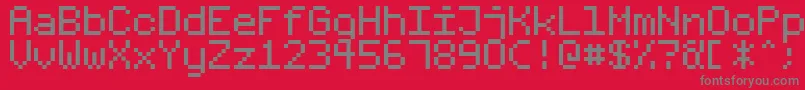 Шрифт FixedV01 – серые шрифты на красном фоне