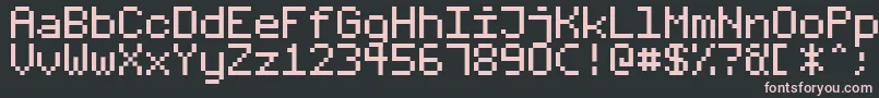 FixedV01 Font – Pink Fonts on Black Background