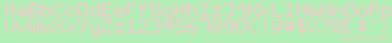 FixedV01 Font – Pink Fonts on Green Background