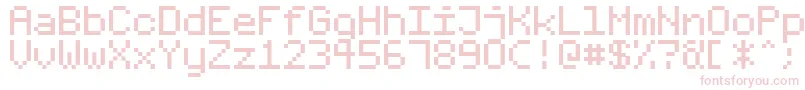 Fonte FixedV01 – fontes rosa em um fundo branco