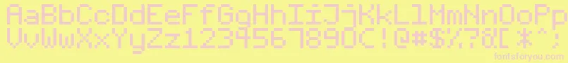 Шрифт FixedV01 – розовые шрифты на жёлтом фоне
