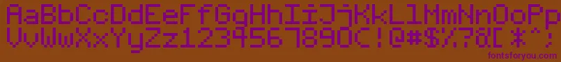 FixedV01 Font – Purple Fonts on Brown Background