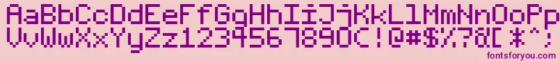 FixedV01 Font – Purple Fonts on Pink Background