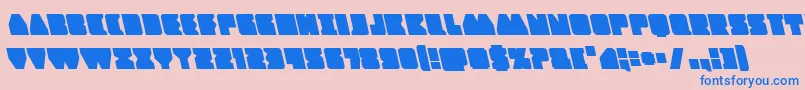 Contourofdutyleft Font – Blue Fonts on Pink Background