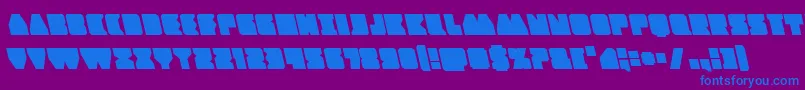 Contourofdutyleft Font – Blue Fonts on Purple Background