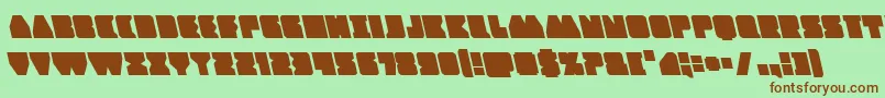 Contourofdutyleft Font – Brown Fonts on Green Background