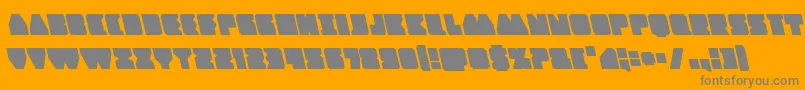 Contourofdutyleft Font – Gray Fonts on Orange Background