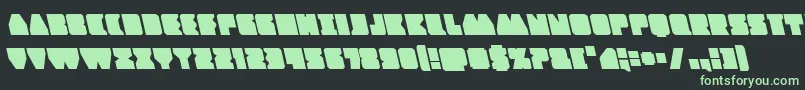 Шрифт Contourofdutyleft – зелёные шрифты на чёрном фоне