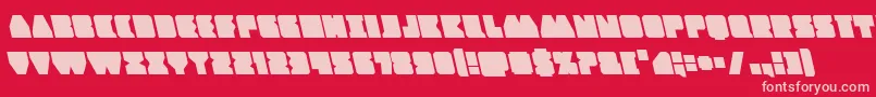 Contourofdutyleft Font – Pink Fonts on Red Background