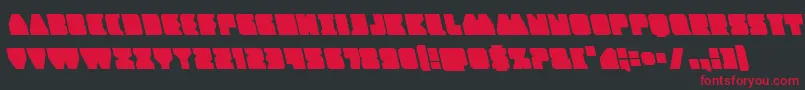 Contourofdutyleft Font – Red Fonts on Black Background
